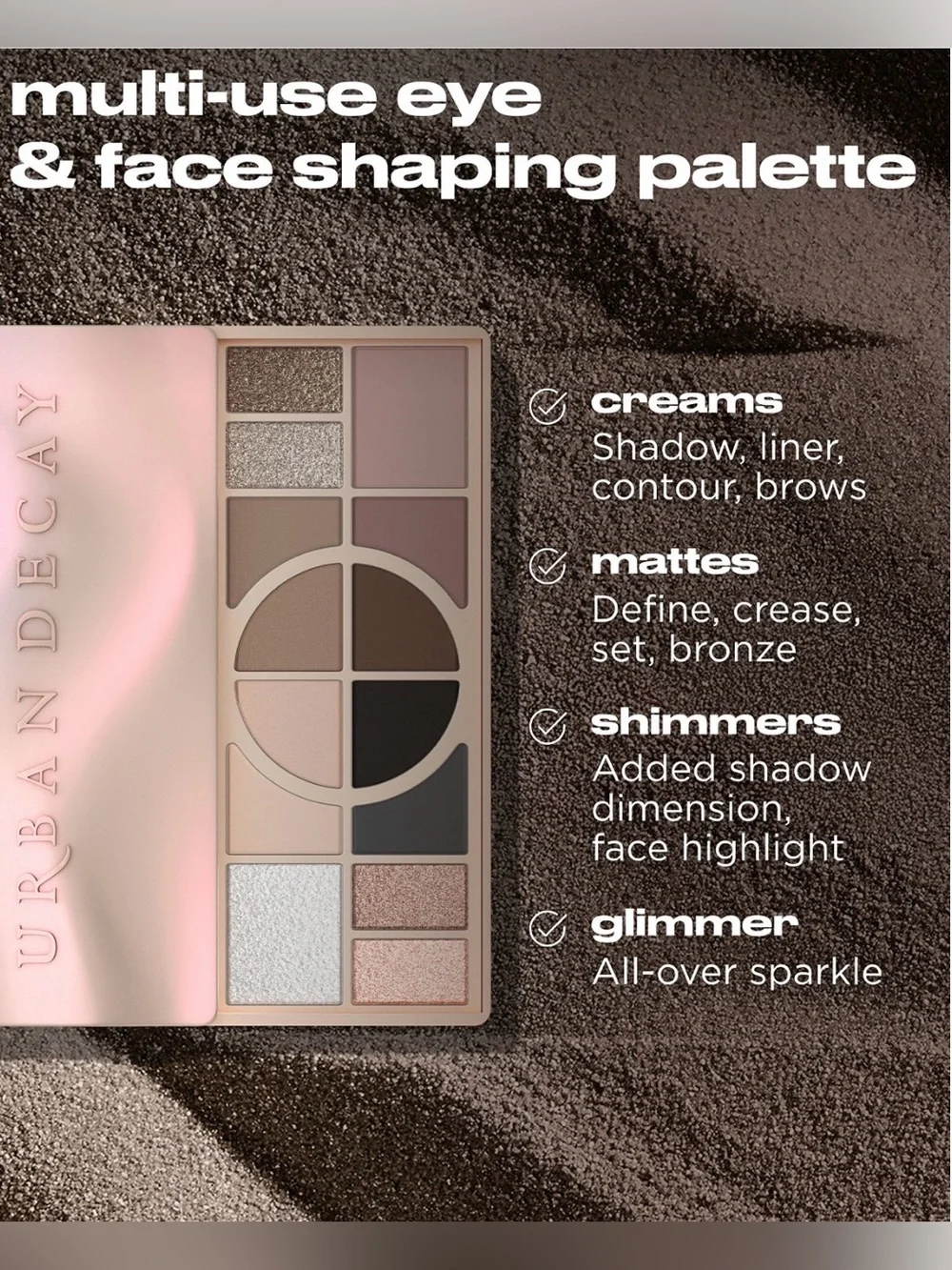 🔥BRAND NEW Urban Decay Creams, mattes and shimmers COOL TONE PALETTE
